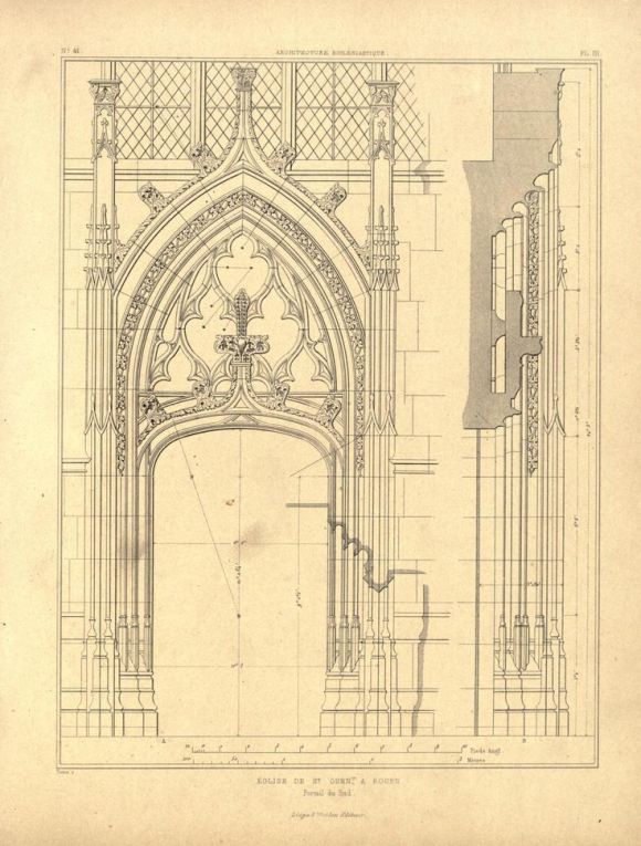 Door detail of the Church of St. Ouen, Rouen
